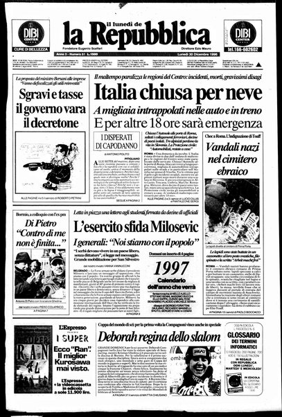 Il lunedì de La repubblica